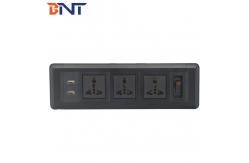 China Double USB Desk Socket With Hidden Screw Design supplier