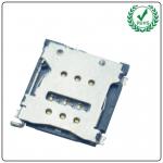 PTFE insulation resistance Push Nano Sim Card Connector 1.5H With Card Tray for sale