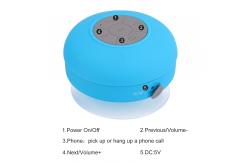 China Waterproof Shower Speaker Plastic Wireless Speaker With Suction Cup supplier