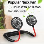 Folding 3 Speed 2000mAh 5hrs Portable Hanging Neck Fan for sale