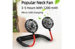 China Folding 3 Speed 2000mAh 5hrs Portable Hanging Neck Fan supplier