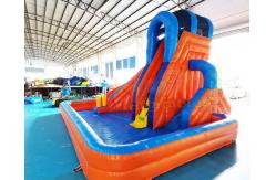 China Bouncer Pool House Kids Inflatable Water Slide Quadruple Stitching supplier