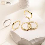 Adjustable Stack Zircon Gold Plated Marquise Diamond Rings Women Men Jewelry for sale