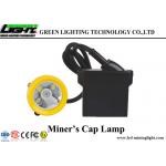 Waterproof IP68 Underground Mining Cap Lamps Silicon Button Cap Low Power Warning