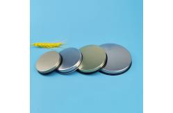 China Silver Tinplate Paper Tube Plug Lid With Silk Screen Printing Logo supplier