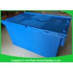 Packaging  Logistic Big Plastic Containers , Distribution Tote With Hinged Lid Rentable Moving