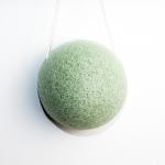 D75*35MM 100% Pure Natural Konjac Sponge Half Ball Facial Cleansing Puff for sale