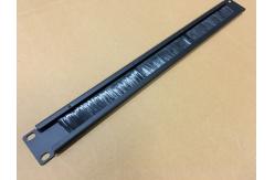 China 19 Inch 1u Patch Panel Cable Management Brush Panel For Cabling System supplier