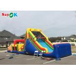 Inflatable Swimming Pool Slide Kids Playground Wet Dry Inflatable Slide / Inflatable Bounce House Slide Combo for sale