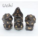 Practical Sturdy Small Metal Dice , Polyhedral Sharp Edged Tiny Dice Set for sale