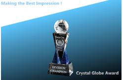 China CRYSTAL award/CRYSTAL globe award/TROPHY/GLASS globe award/AWARD/CRYSTAL globe trophy supplier