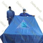 Reinforcement PP/SMS/SMMS/SMMMS Disposable Surgical Arthroscopy Drape for knee, shoulder, extremity, hip, hand, Leg for sale