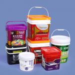 PP Square Paint Bucket Plastic Container 25 Litre White Orange OEM for sale