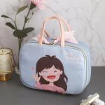 Zipper Closure Cartoon Polyester Travel Toiletry Organizer for sale