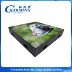 Custom  Indoor And Outdoor Ultra Thin Glass  Gob Cover Iron Frame Stage Floor Interactive Digital Panel Video Wall Dance Floor LED Screen for sale