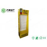 Customized Logo Printing Portable Corrugated Cardboard Pegboard Hook Display Stand for sale