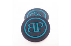 China 3D PVC Logo Raised Green Font Custom Logo Patches For Clothes supplier