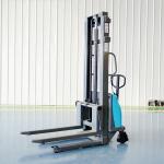 Remote Control Semi Battery Stacker , Light Self Loading Pallet Stacker for sale