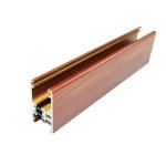 Wood Finished Sliding Shower Door Frame , Wood Grain Aluminium Profiles For Kitchen Cabinet for sale