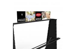 China Classic Roll Tablecloth Storage Rack Fabric Roll Display Rack Double Sided supplier