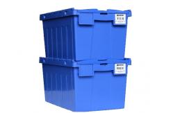 China Stackable Plastic Attached Lid Containers Anti Skid Bottom supplier