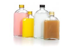 China Square Flat Transparent Liquor Glass  Bottle For Drinking supplier