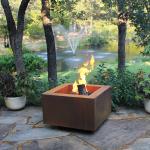 Round 1000mm Rustic Red Steel Backyard Fire Pit or Customized for sale