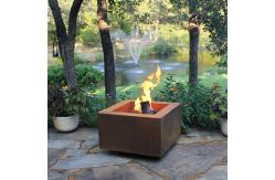 China Round 1000mm Rustic Red Steel Backyard Fire Pit or Customized supplier