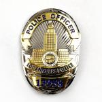 Engraved Metal Enamel Custom Police Badges Single Side / Double Side