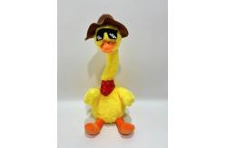 China Recording Repeating Dancing Singing Yellow Duck Plush Toy with Hat supplier