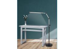 China Swing Arm Dimmable Aluminum LED Touch Switch Manicure Table Lamp With Floor supplier