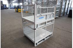 China Space Saving Galvanized Wire Mesh Pallet Cage For Warehouse Storage Solutions supplier