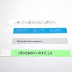 Custom Logo Printing Tyvek Paper Wristbands Waterproof Adjustable Size Snap Closure