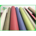 Fiber Pulp Tear Resistance Red & Blue Washable Kraft Paper Fabric For Wallets