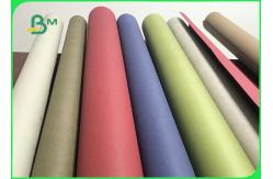 China Fiber Pulp Tear Resistance Red & Blue Washable Kraft Paper Fabric For Wallets supplier