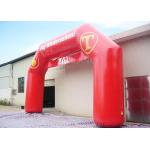 Red Custom Inflatable Arch PVC Tarpaulin , Inflatable Race Arch Logo Printing for sale