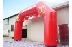 China Red Custom Inflatable Arch PVC Tarpaulin , Inflatable Race Arch Logo Printing supplier