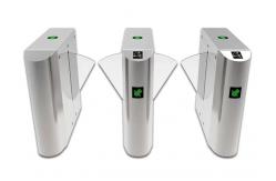 China CE Certificated RFID Card Reader Bidirectional Flap Barrier Gate For Fitness Center supplier