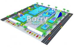 China Giant Inflatable Amusement Park Land Ground Water Park Builder Barry supplier