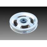 RAPID Silver Alloy Pulley Wheels , Steel Cable Pulley Wheels With Bearings for sale