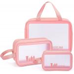 Women Transparent Glitter Makeup Bag Clean PVC Cosmetic Bag for sale