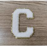 Towel Embroidered Letter Patches Heat Transfer Labels For Clothes