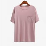 Sublimation White Pink Cotton Blank T Shirts Knitted Breathable for sale