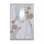 RAL Color Vertical Metal Wardrobe Closets For Home Bedroom H1850*W1800*D500mm for sale