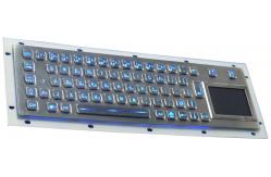 China Metal Backlit USB Keyboard / Backlit Mechanical Keyboard With Ruggedized Touchpad supplier