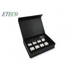 Customized Engraved Wine Stainless Steel Ice Cubes Gift Box Pack 8pcs for sale