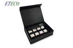 China Customized Engraved Wine Stainless Steel Ice Cubes Gift Box Pack 8pcs supplier