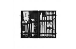 China Family Picnic Camping Portable Aluminum Box Stainless Steel BBQ Baking Set supplier