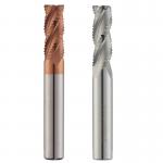 Tungsten Steel Roughing Milling Cutter Rough Corn End Mill With Corrugated Wave for sale