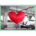Party Inflatable Lighting Decoration , 190T Nylon Cloth Inflatable Heart for sale